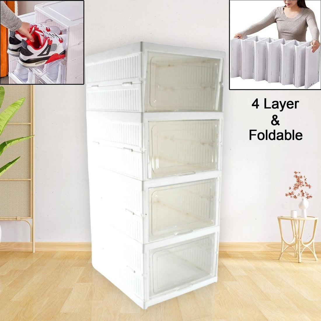 3 Layer Foldable Shoe Rack-Organizer