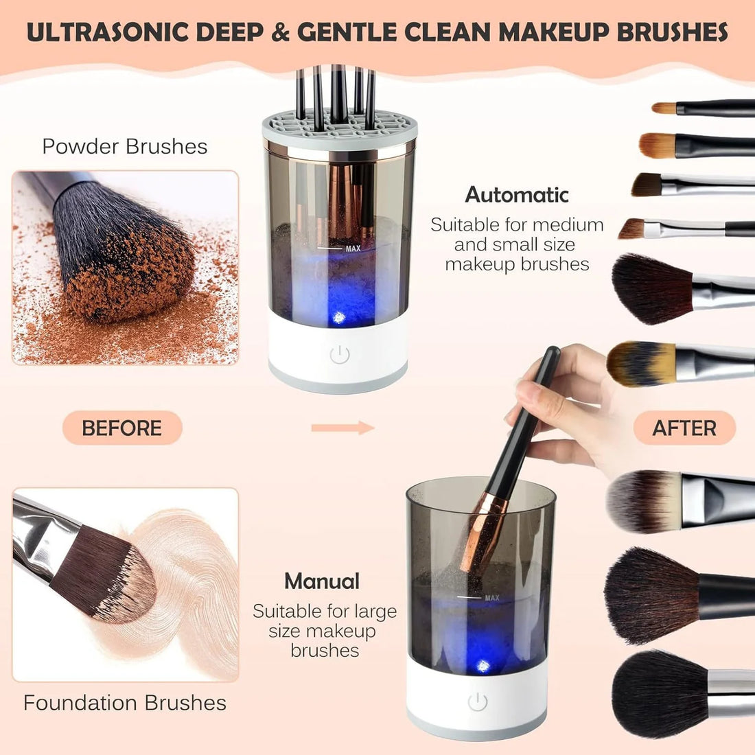 2 In 1 Makeup Brush Cleaner Machine